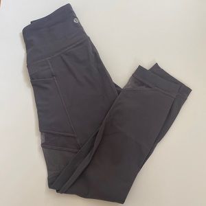 Lululemon Gray 25” Mesh leggings